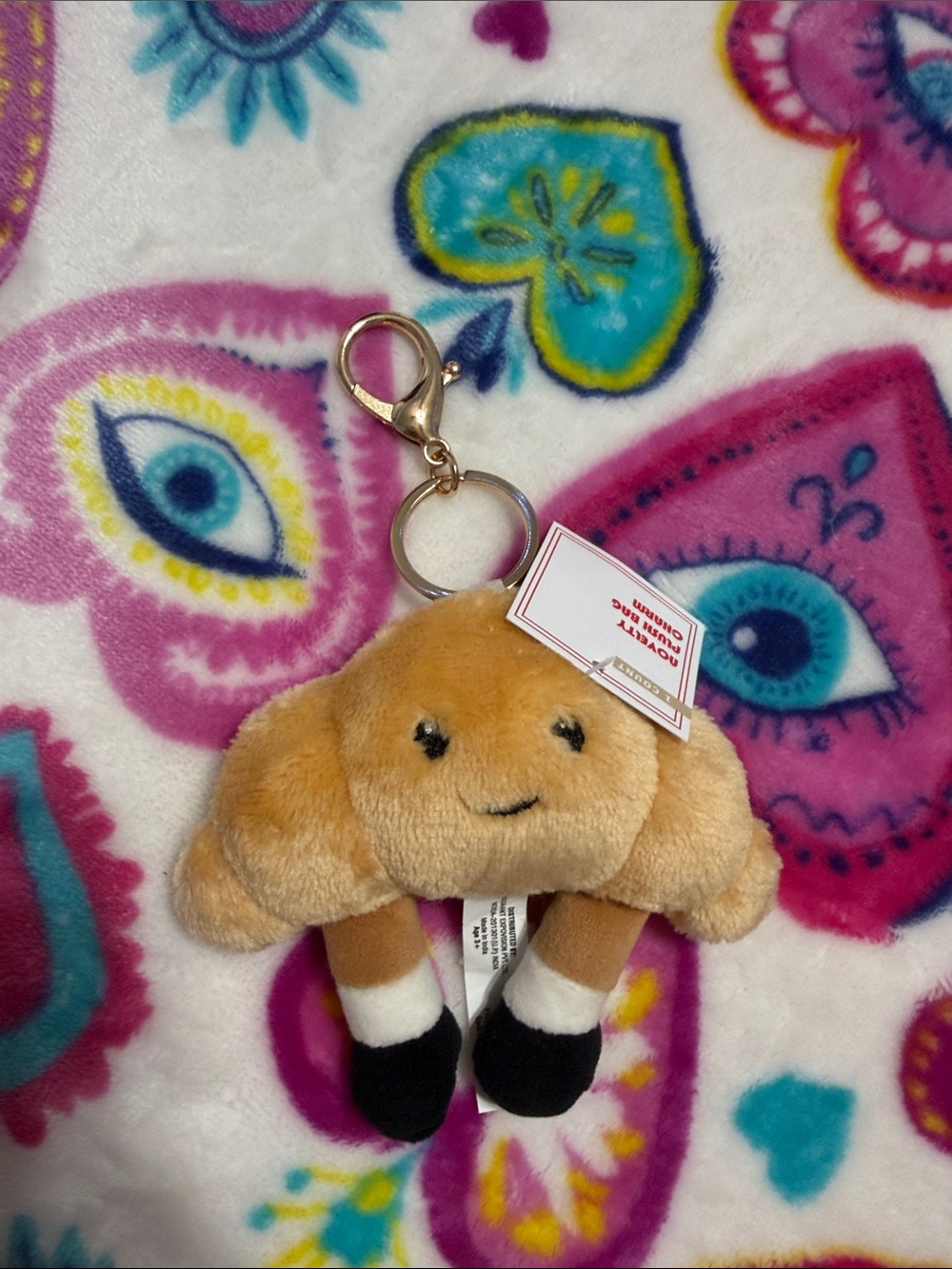 New Plush Croissant Keychain